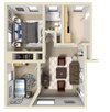 floor plan of a two bedroom apartment